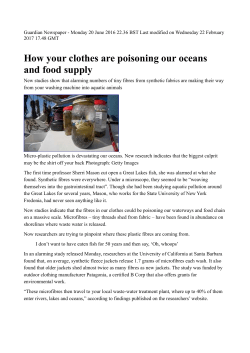 How your clothes are poisoning our oceans and food supply