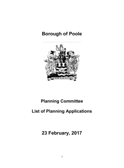 table of contents - Borough of Poole