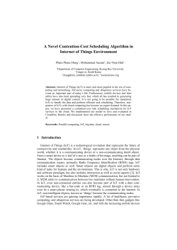 A Novel Contention-Cost Scheduling Algorithm in Internet of Things