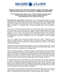 Masdar - Torresol Energy begins construction of $1Bn
