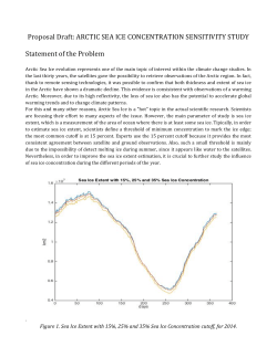 ARCTIC SEA ICE CONCENTRATION SENSITIVITY