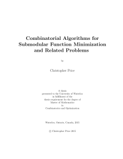 Combinatorial Algorithms for Submodular Function