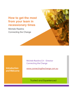 How to get the most from your team in recessionary times