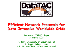 TCP Performance - DataTAG