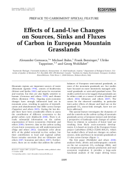 Effects of Land-Use Changes on Sources, Sinks