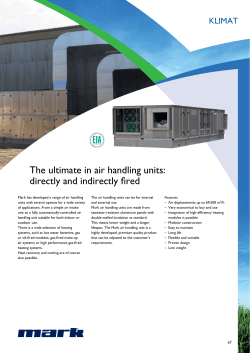 The ultimate in air handling units: directly and