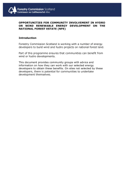 opportunities for community involvement in hydro or wind renewable