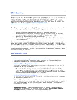 Effort Reporting - The Rockefeller University