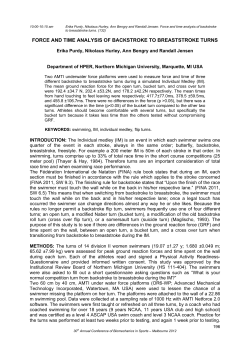 force and time analysis of backstroke to breaststroke turns