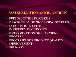 pasteurization and blanching