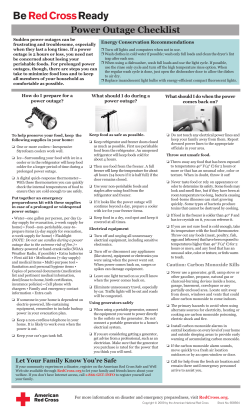 Power Outage - American Red Cross