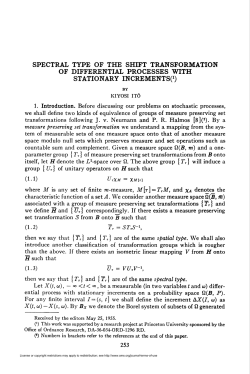 spectral type of the shift transformation of differential processes with
