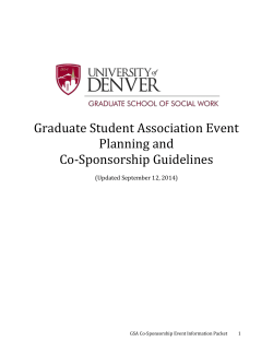 GSA Event Planning and Cosponsorship