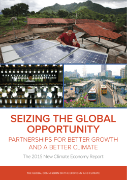 Seizing the Global Opportunity: Partnerships for Better Growth and a