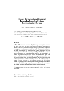 Energy Consumption of Personal Computing