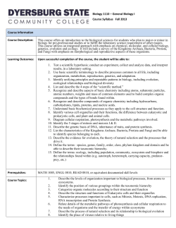 Dyersburg State Syllabus
