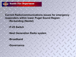 Lt. Lombards presentation - King County Fire Chiefs Assocation