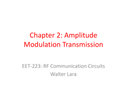 Chapter 2: Amplitude Modulation Transmission