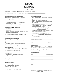 I am pleased to support Bryn Mawr with a tax