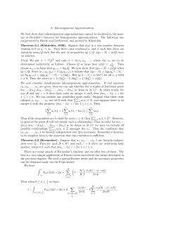 6. Inhomogeneous Approximation We first show that