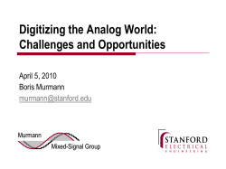 Presentation by Professor Murmann