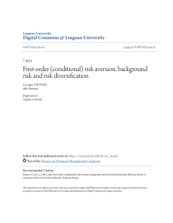 risk aversion, background risk and risk diversification