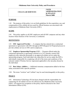 Cellular Services - Oklahoma State University