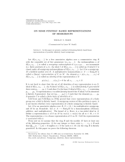 On Some Finitely Based Representations of Semigroups