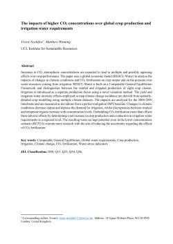 The impacts of higher CO2 concentrations over global crop