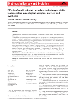 Effects of acid treatment on carbon and nitrogen stable isotope ratios