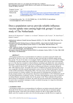 Does a population survey provide reliable influenza vaccine uptake