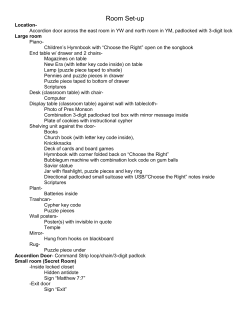 Escape Room Layout - Must have flourish