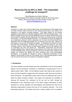 CO2 minus 60% by 2030 &ndash; The impossible challenge for