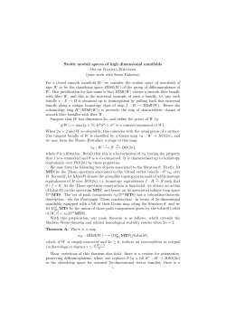 Stable moduli spaces of high dimensional manifolds Oscar