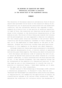 ON PAINTING IN CLASSICIST ART THEORY