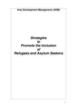 Strategies to Promote the Inclusion of Refugees and Asylum Seekers
