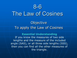 8-6 Law of Cosines