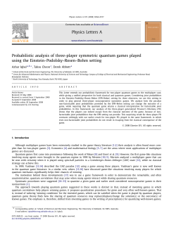 Probabilistic analysis of three-player symmetric quantum games