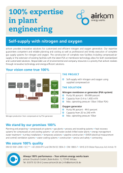 Self-supply with nitrogen and oxygen
