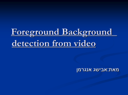 Foreground Background detection from video