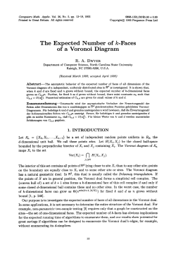 The Expected Number of k-Faces of a Voronoi