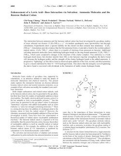 Ammonia Molecules and the Benzene Radical Cation