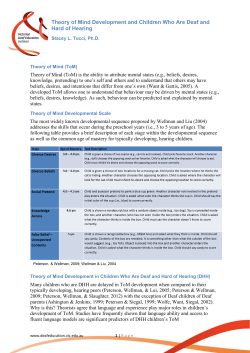Theory of Mind Summary