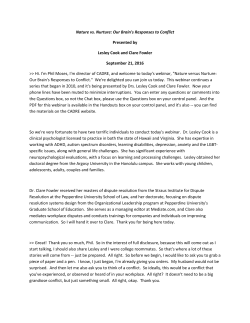 Nature vs. Nurture: Our Brain`s Responses to Conflict