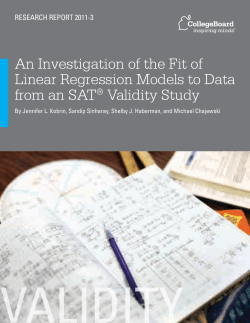 An Investigation of the Fit of Linear Regression Models to Data from