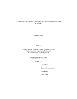 cognitive strategies during moderate-intensity running