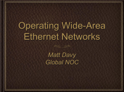 Operating Wide-Area Ethernet Networks