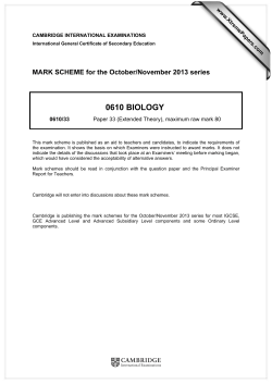 0610 biology - XtremePapers