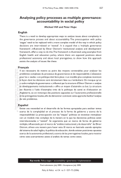 Analysing policy processes as multiple governance