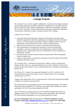 Linkage Projects - ARC`s archive website
